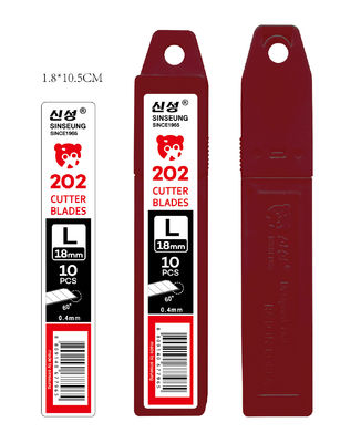 주문 18mm 스냅 오프 칼 블레이드 커팅 카드보드 은 큰 블레이드 신성 L202 온라인 제조