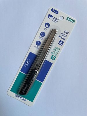 86mm 스냅 오프 유틸리티 칼 회색 단일 블레이드 슬라이드 잠금 무게 34g