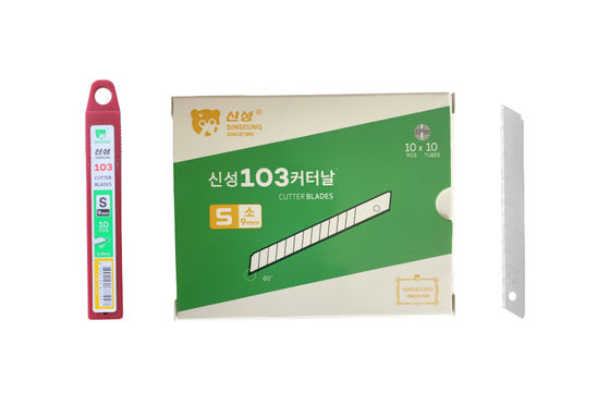 은 13 세그먼트 카펫 칼 블레이드 스냅 오프 커터 교체 0.38mm 86mm 길이