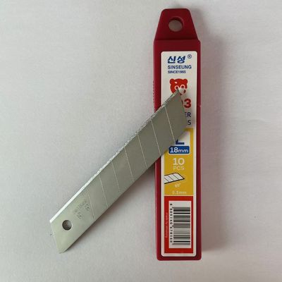 0.5mm 은색 커터 칼날 18mm 탄소강 60° 각도 8개 세그먼트