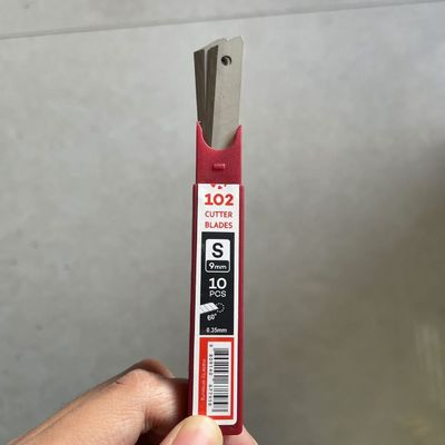 86mm 길이 스냅 오프 칼 블레이드 SK2 고 탄소 강철 12 세그먼트 깨끗한 정확한 절단